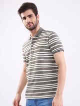 Men T-Shirt Grey Slim Fit