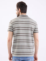 Men T-Shirt Grey Slim Fit