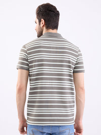 Men T-Shirt Grey Slim Fit