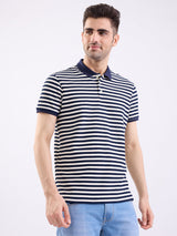 Men T-Shirt Blue Slim Fit