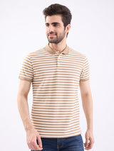 Men T-Shirt Brown Slim Fit