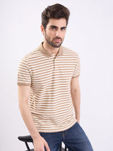 Men T-Shirt Brown Slim Fit