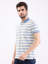 Men T-Shirt Blue Slim Fit