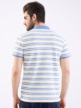 Men T-Shirt Blue Slim Fit