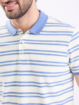 Men T-Shirt Blue Slim Fit