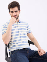 Men T-Shirt Blue Slim Fit