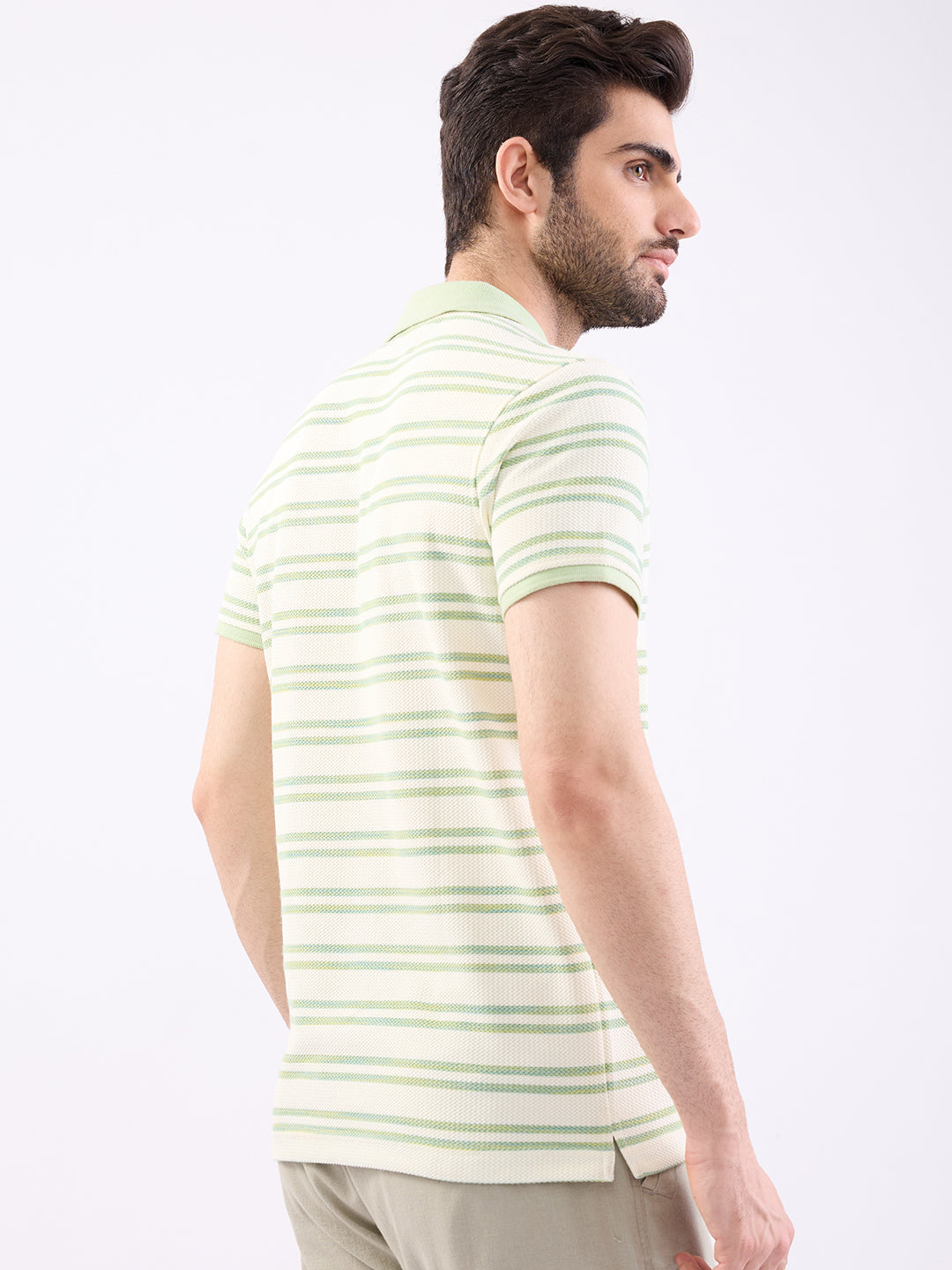 Men T-Shirt Green Slim Fit
