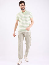 Men T-Shirt Green Slim Fit