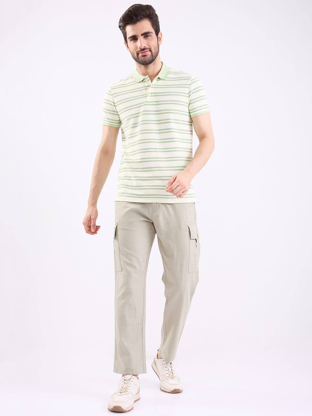 Men T-Shirt Green Slim Fit