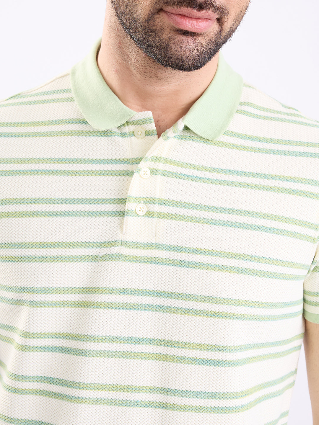 Spykar Lint Green Slim Fit Casual T-Shirt For Men