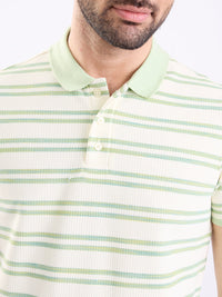 Men T-Shirt Green Slim Fit