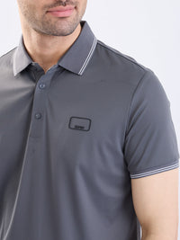 Men T-Shirt Grey Slim Fit