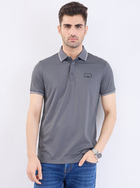 Men T-Shirt Grey Slim Fit