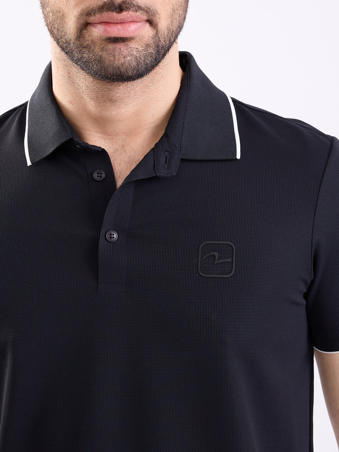 Spykar Black Slim Fit Casual T-Shirt For Men
