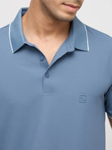 Men T-Shirt Textured Green Regular Fit