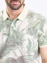 Men T-Shirt Green Slim Fit