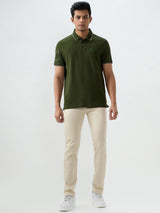 Men T-Shirt Green Slim Fit