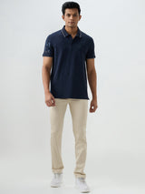 Men T-Shirt Blue Slim Fit