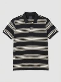 Men T-Shirt Stripe Black Regular Fit