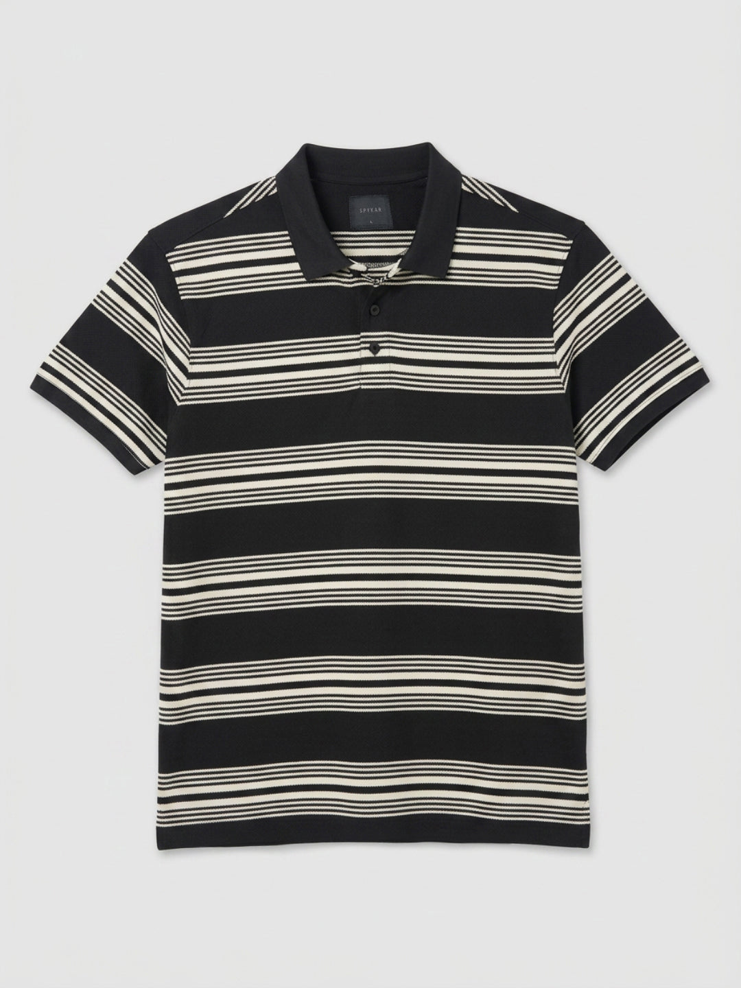 Men T-Shirt Stripe Black Regular Fit