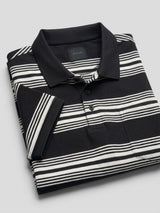 Men T-Shirt Stripe Black Regular Fit