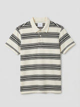Men T-Shirt Stripe Off-White Regular Fit