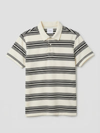 Men T-Shirt Stripe Off-White Regular Fit