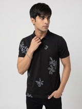 Men T-Shirt PRINT Black Regular Fit