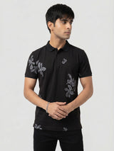 Men T-Shirt PRINT Black Regular Fit