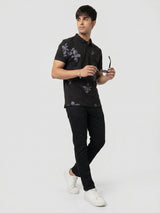 Men T-Shirt PRINT Black Regular Fit