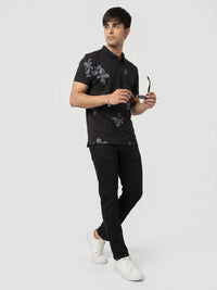 Men T-Shirt PRINT Black Regular Fit