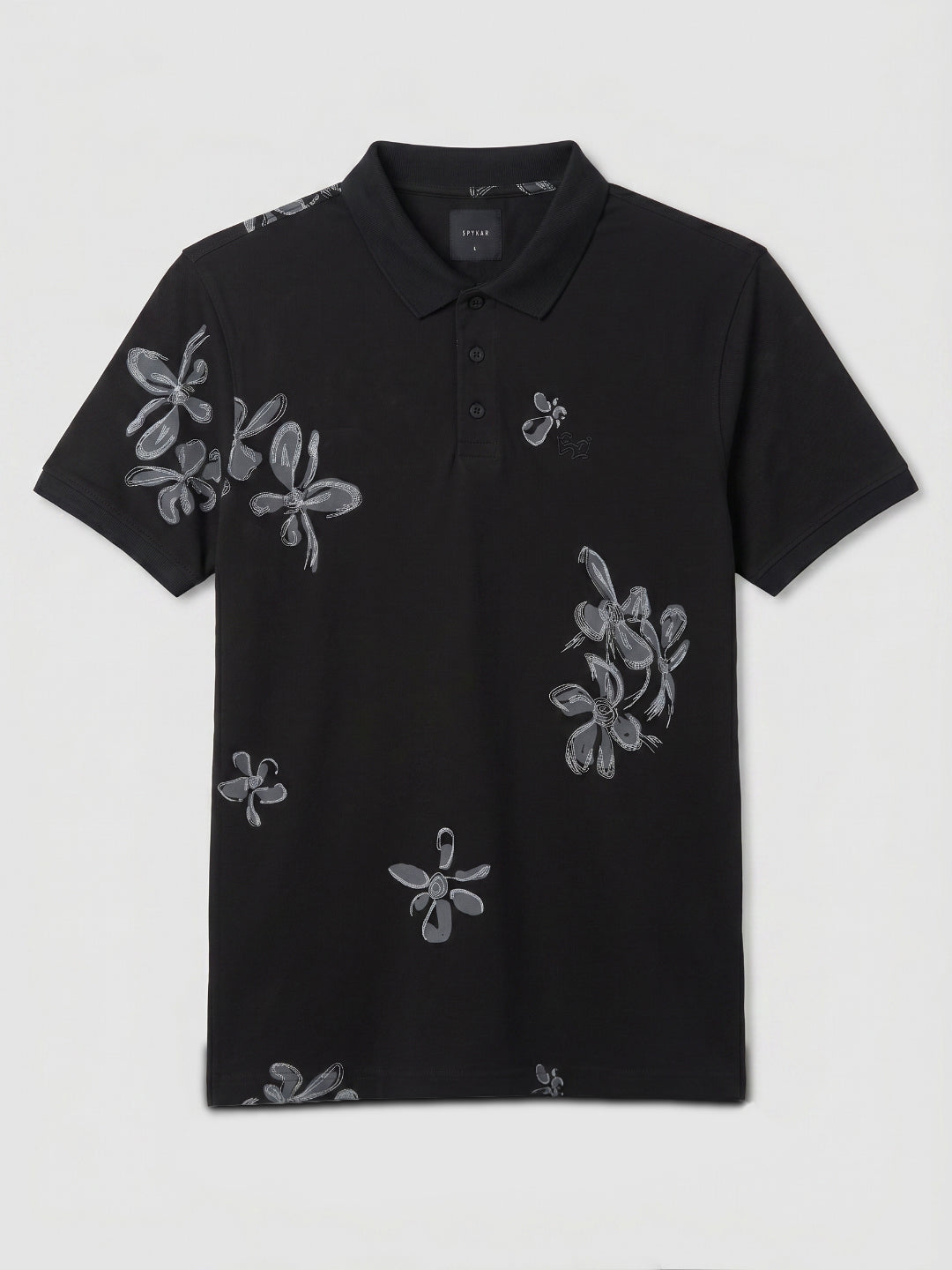 Men T-Shirt PRINT Black Regular Fit