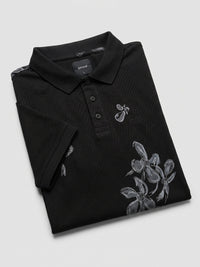 Men T-Shirt PRINT Black Regular Fit