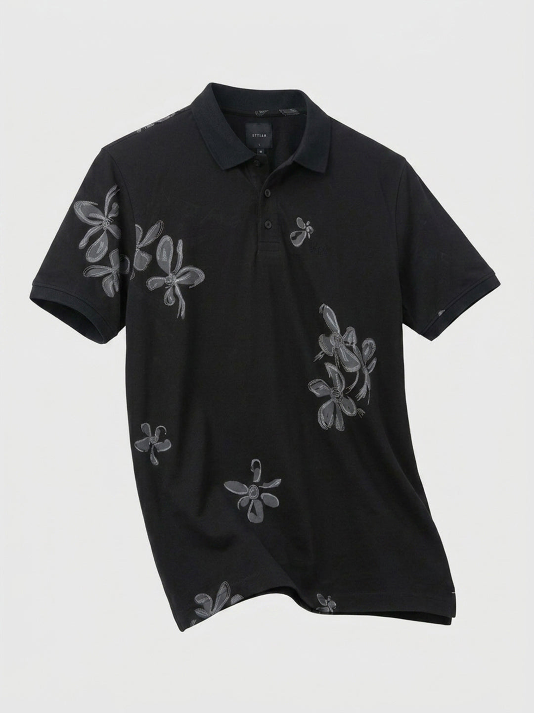 Men T-Shirt PRINT Black Regular Fit