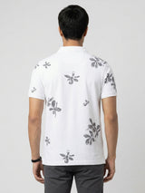 Men T-Shirt PRINT White Regular Fit