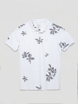 Men T-Shirt PRINT White Regular Fit