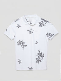 Men T-Shirt PRINT White Regular Fit