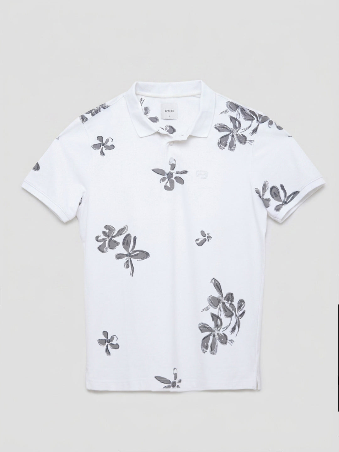 Men T-Shirt PRINT White Regular Fit