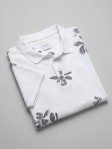 Men T-Shirt PRINT White Regular Fit