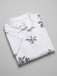 Men T-Shirt PRINT White Regular Fit