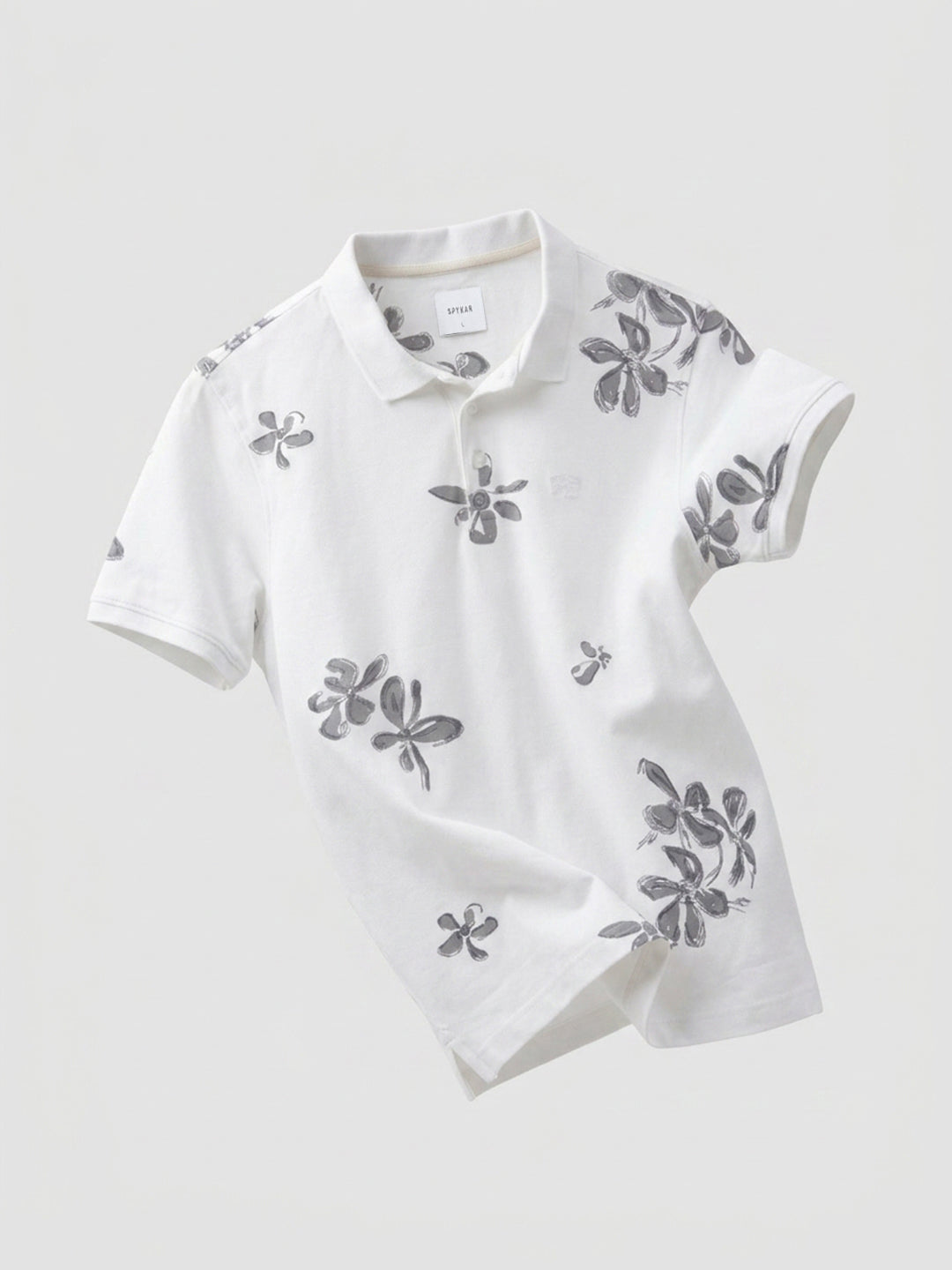 Men T-Shirt PRINT White Regular Fit