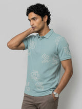 Men T-Shirt PRINT Green Regular Fit