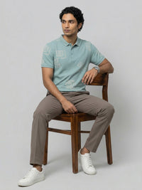 Men T-Shirt PRINT Green Regular Fit