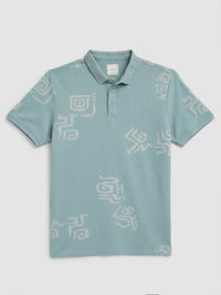 Men T-Shirt PRINT Green Regular Fit