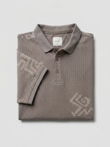 Men T-Shirt PRINT Brown Regular Fit