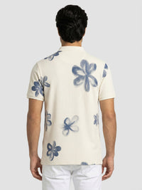 Men T-Shirt PRINT Off-White Regular Fit