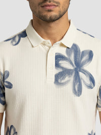 Men T-Shirt PRINT Off-White Regular Fit