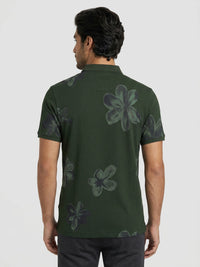 Men T-Shirt PRINT Green Regular Fit