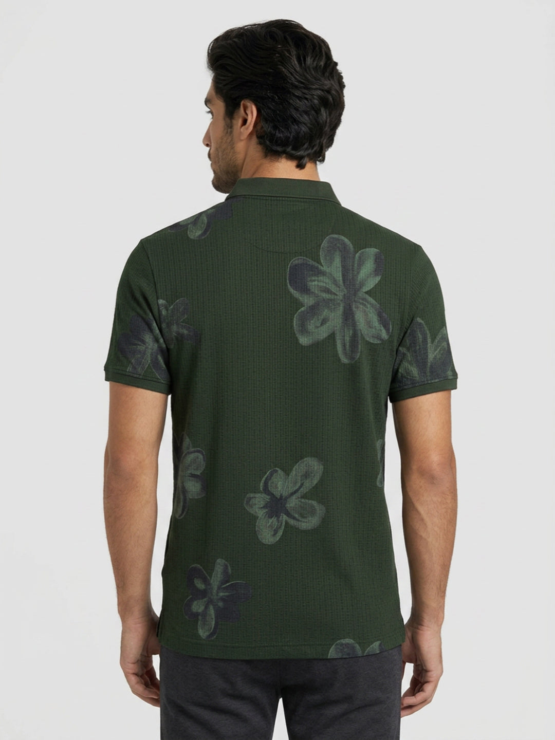 Men T-Shirt PRINT Green Regular Fit