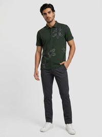 Men T-Shirt PRINT Green Regular Fit